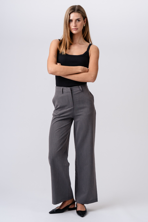Rosalie Wide Pants - Harmaa