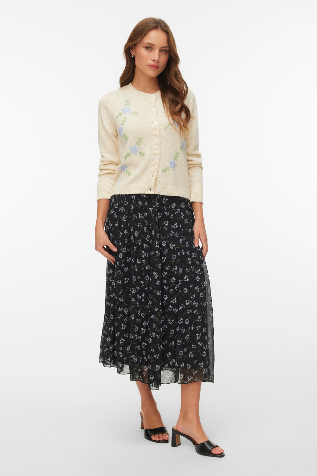 Camille O-neck neuletakki - koivu