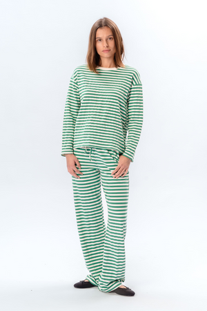 Stripped Pants - Vihreä