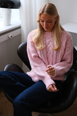 Emma Cable Knit - Candy pinkki