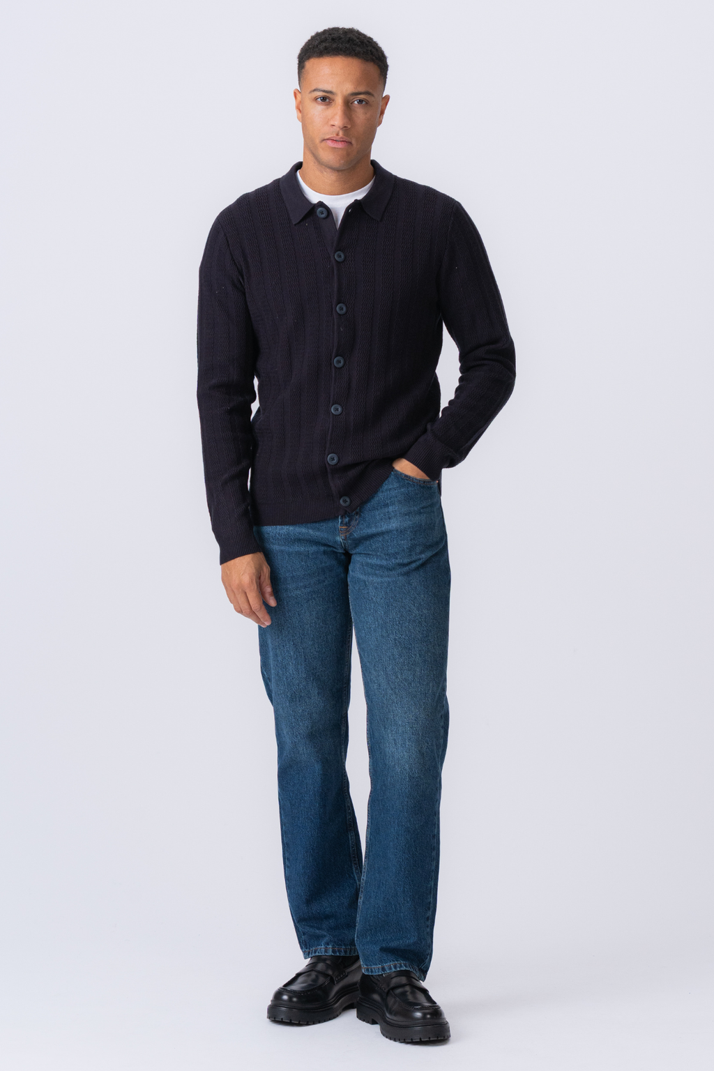 Arthur Knit Cardigan - Dark Navy