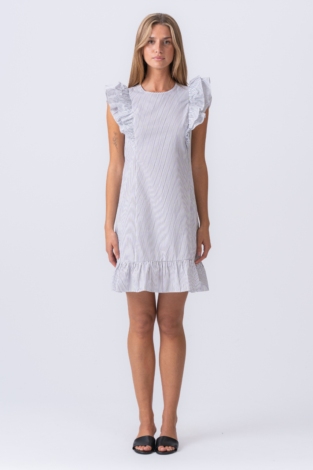 Aila -mekko - lumivalkoinen / musta