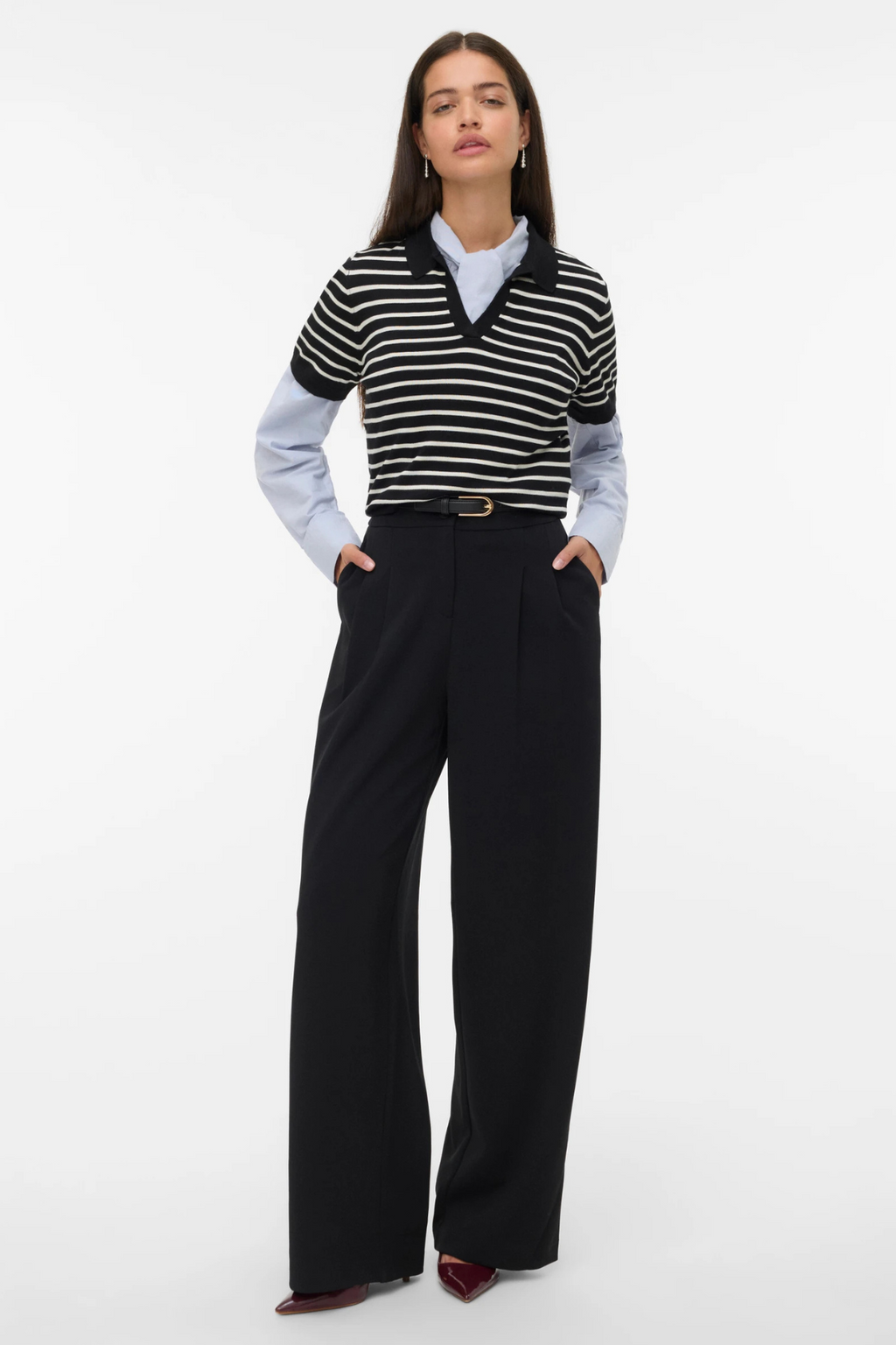 Silje Poloneck Pullover - Musta