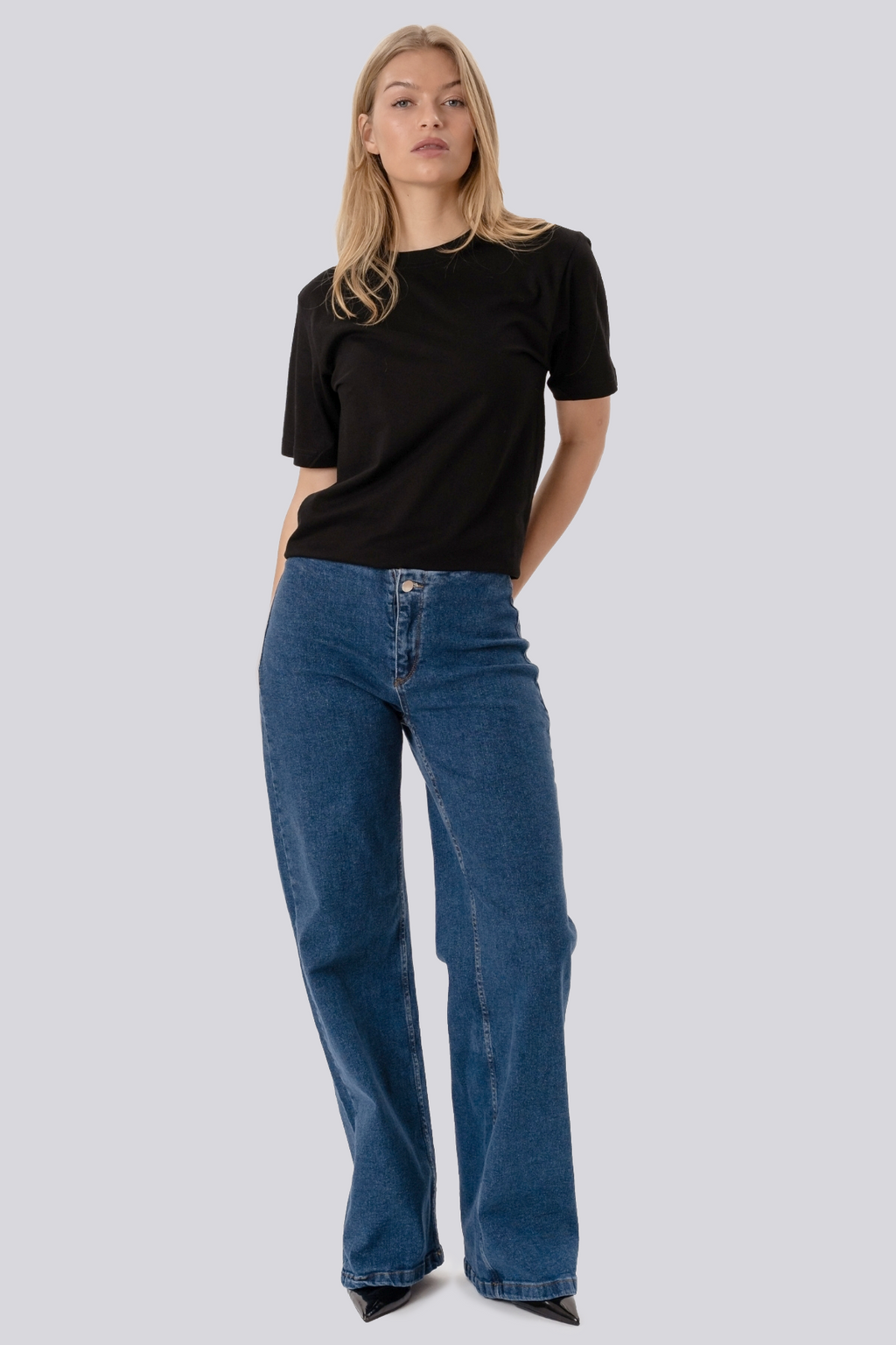 Miley Wide Jeans - Mid Blue