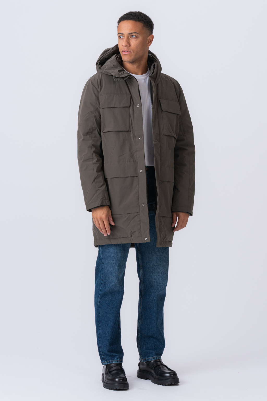 Edmund Long Parka -takki - musta