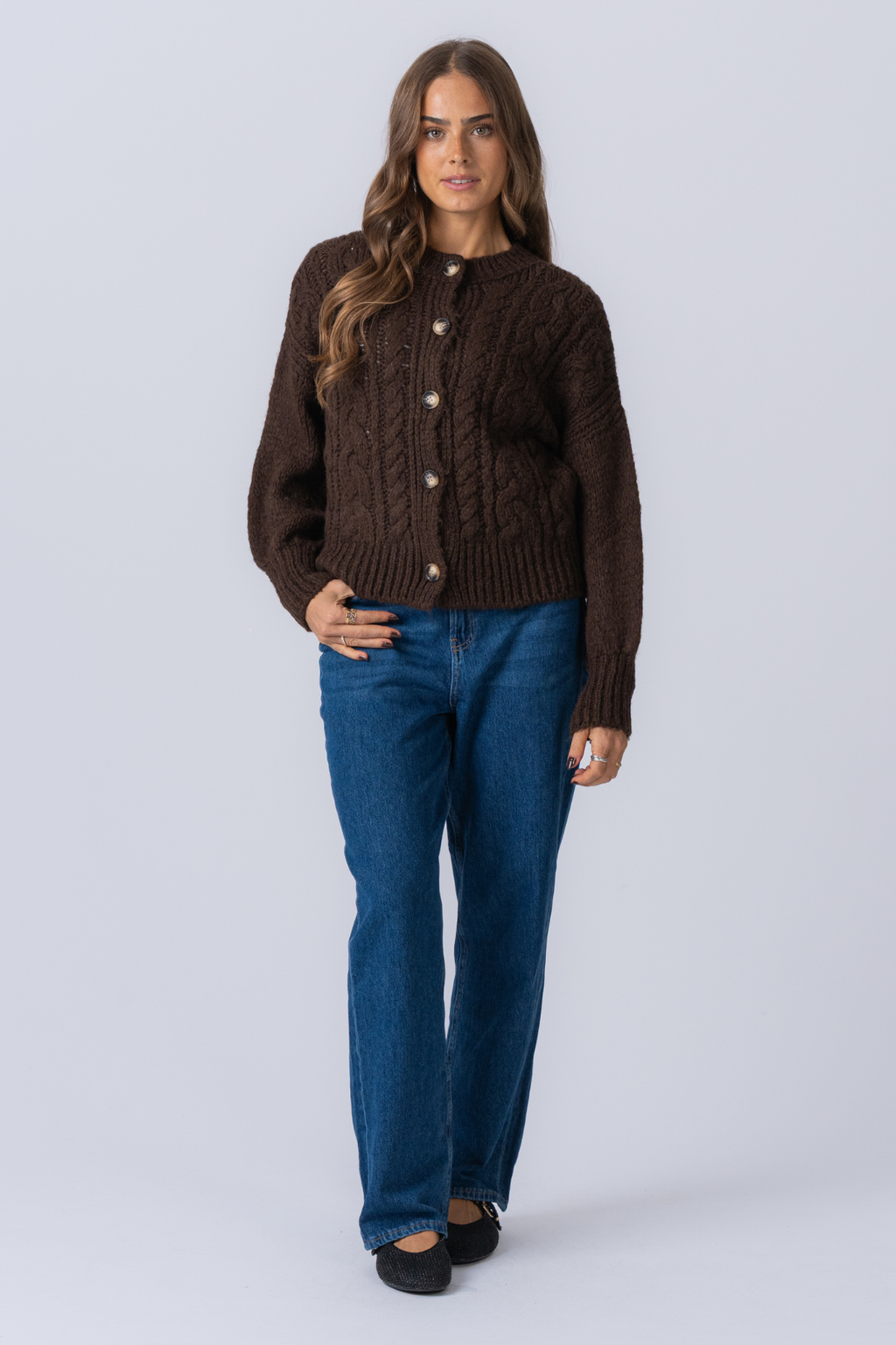 Puuvillaneule - ruskea