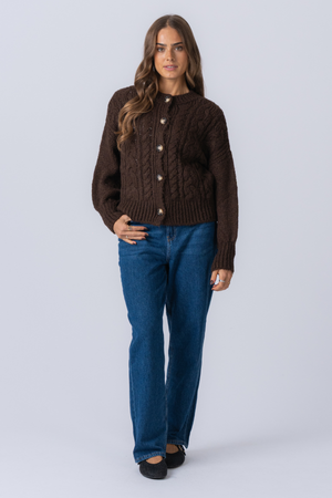 Puuvillaneule - ruskea