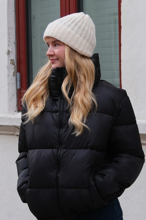 Ribbed Beanie - vaalea beige