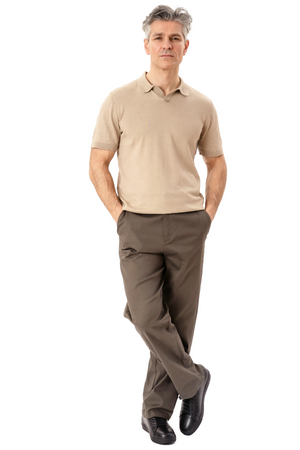 Nathan Knit Polo - hiekka