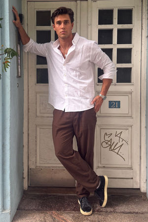 Pellavapaita - valkoinen