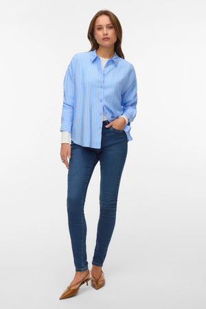 Kaja Ls Shirt - Vista Blue Sandra