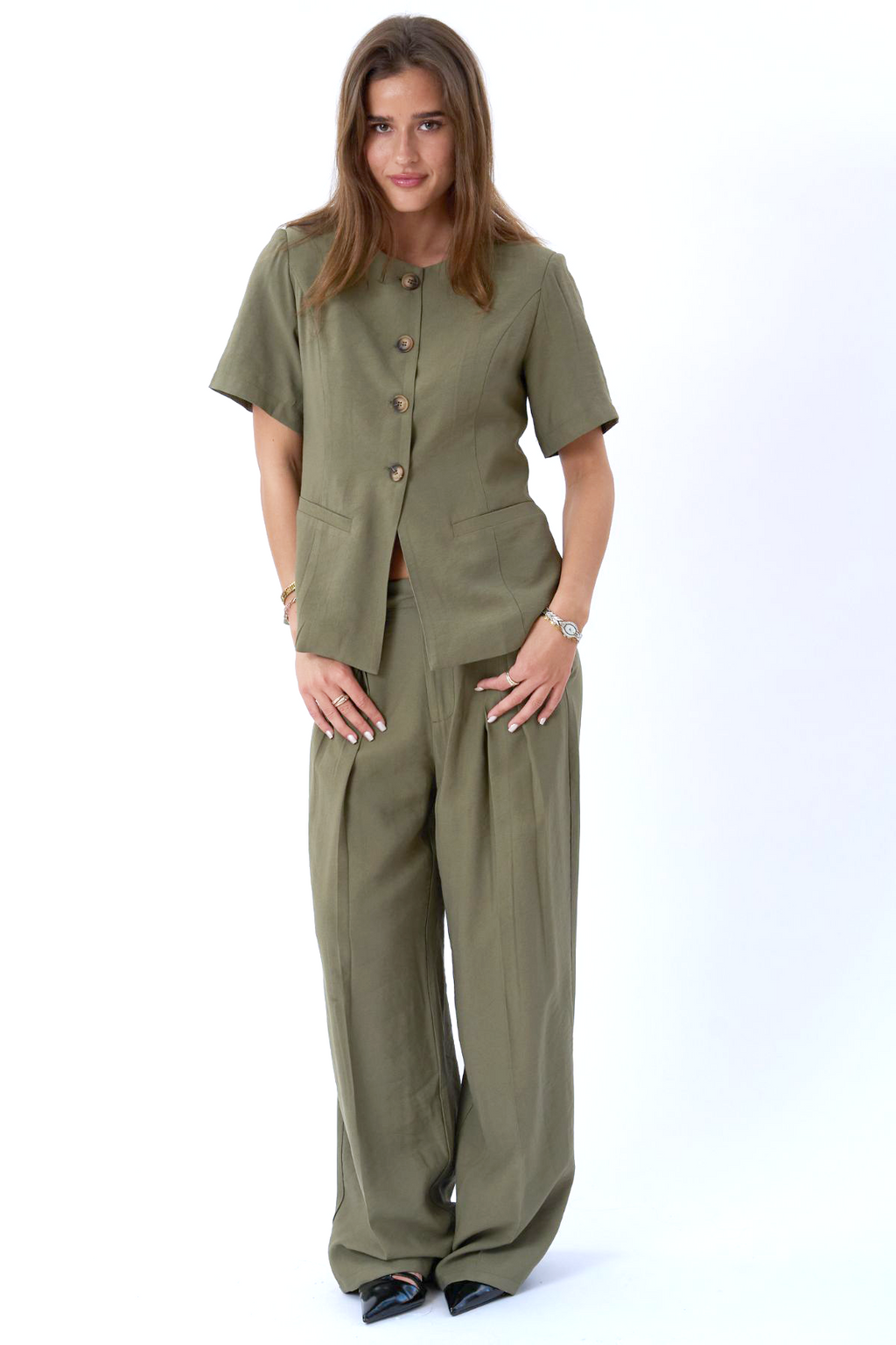 Isolde Pants - Oliivi