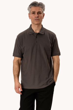 Basic Polo - tummanharmaa