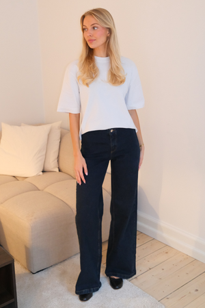 Miley Wide Jeans - tummansininen