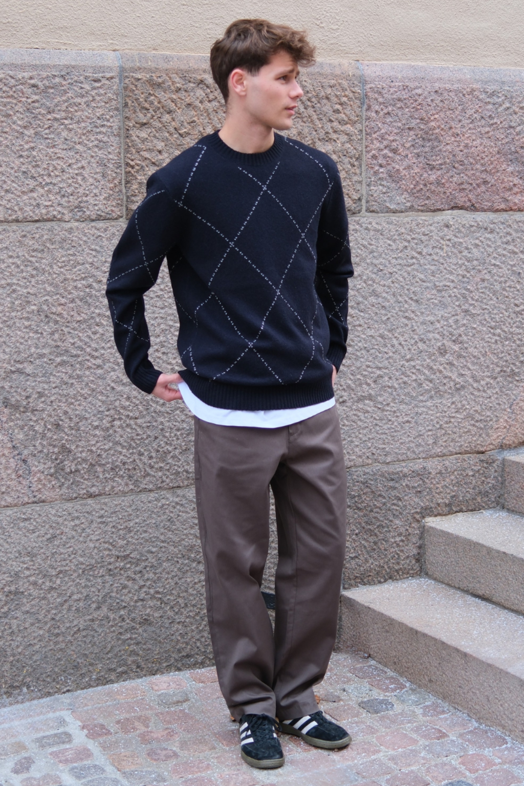 Straight Cotton Chino - oliivi