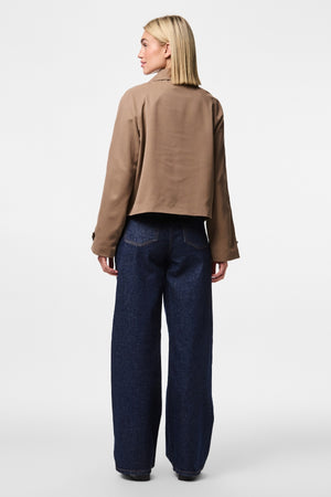 Scarlett Short Trenchcoat - Ruskea linssi