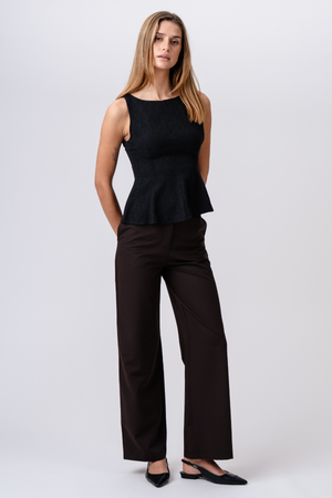 Rosalie Wide Pants - Ruskea