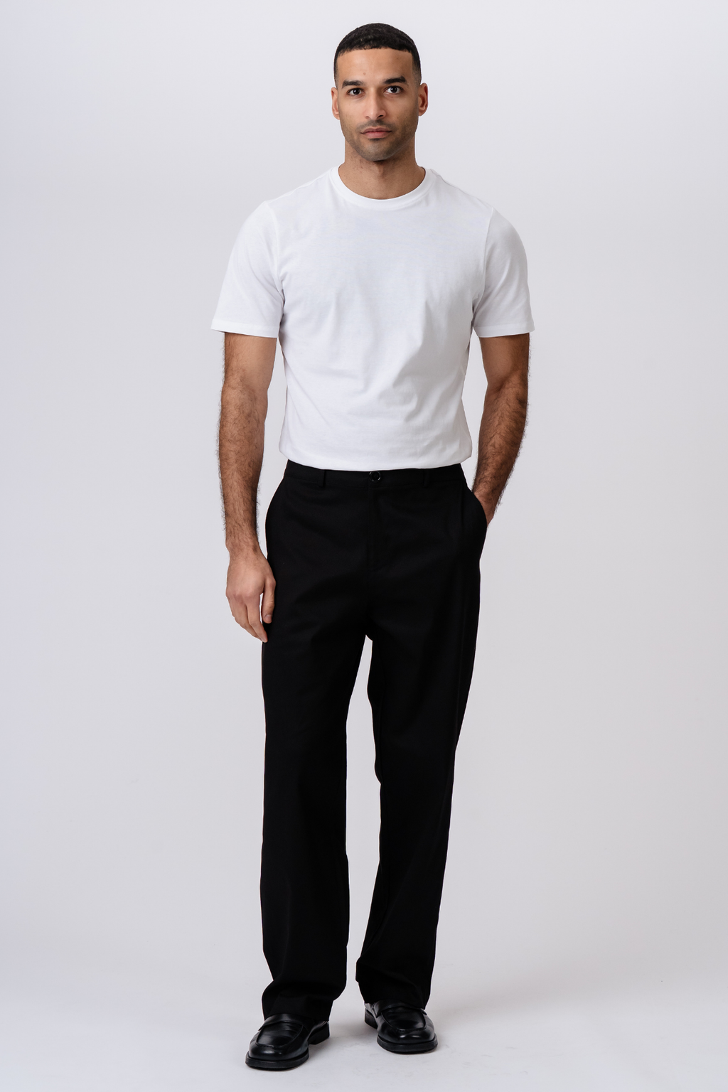 Straight Cotton Chino - musta