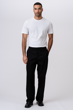 Straight Cotton Chino - musta