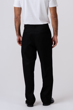 Straight Cotton Chino - musta