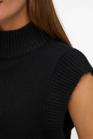 WOW Highneck -liivi - Musta