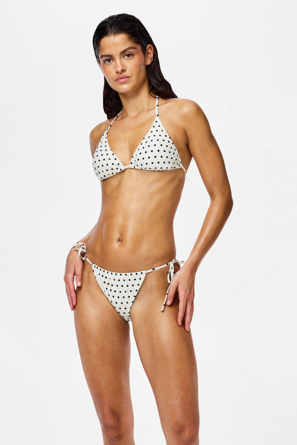 Baomi Bikini solmiopohja - Egret-Black Dot