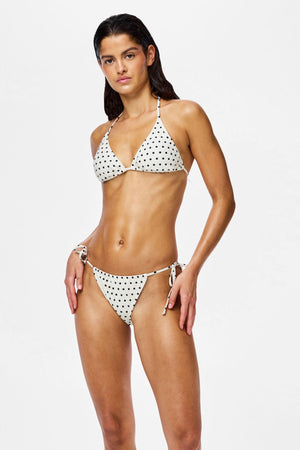 Baomi Bikini solmiopohja - Egret-Black Dot
