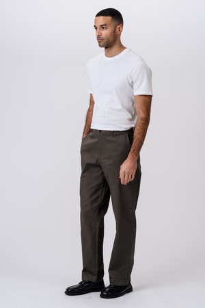 Straight Cotton Chino - oliivi