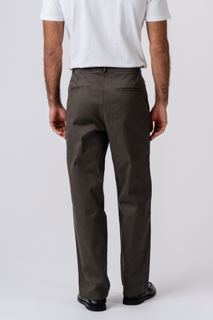 Straight Cotton Chino - oliivi