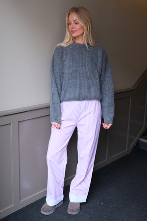 Layla raidallinen Pants - vaaleanpunainen