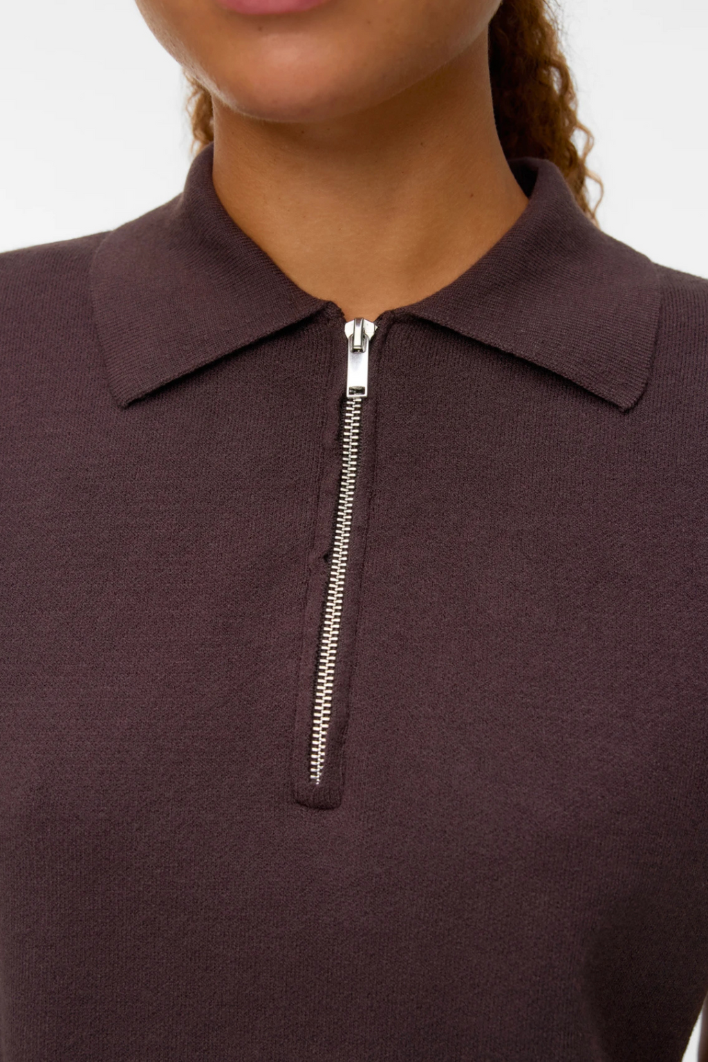 Kulta 2/4 Poloneck Pullover - Chocolate Torte