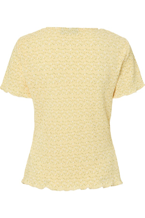 Flora O-neck toppi - French Vanilla