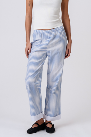 Layla raidallinen Pants - vaaleansininen