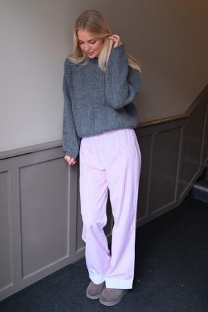 Layla raidallinen Pants - vaaleanpunainen