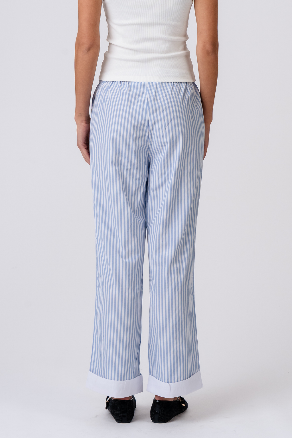 Layla raidallinen Pants - vaaleansininen
