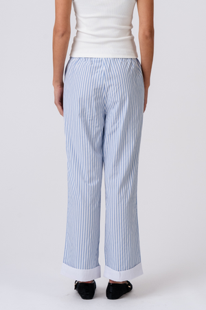 Layla raidallinen Pants - vaaleansininen