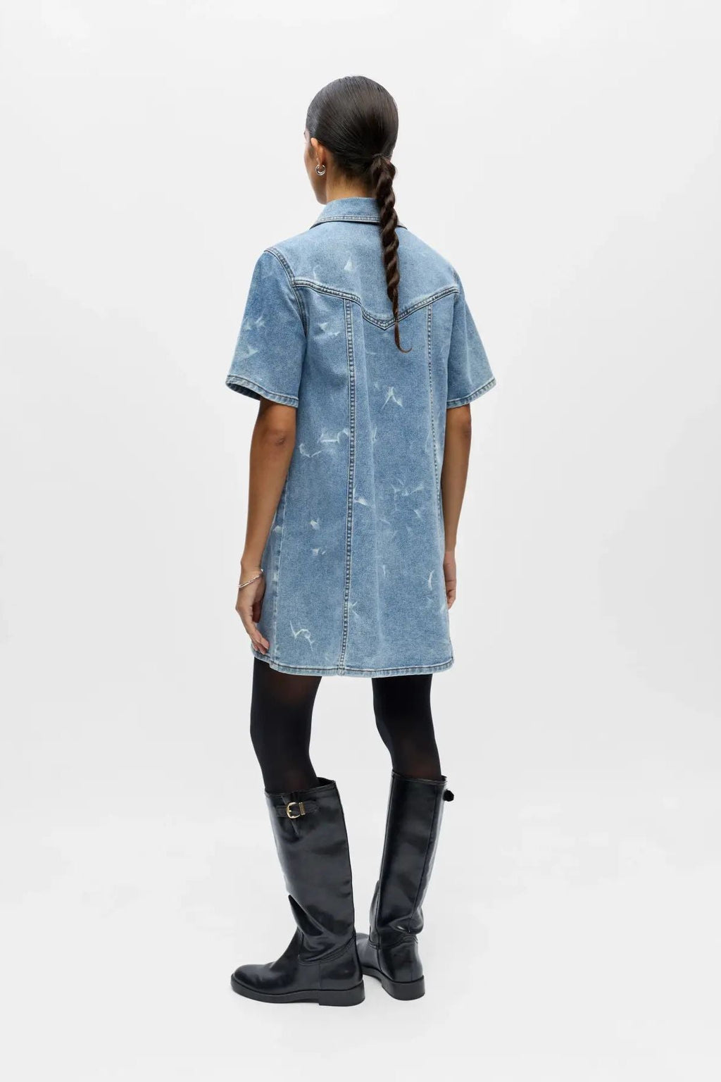 Claudia lyhyt farkkumekko - vaaleansininen denim