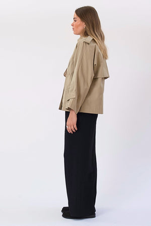 Elara lyhyt trenssi - beige