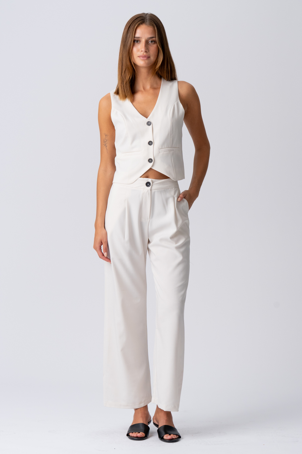 Natalie -liivi ja Pants (Musta) - Paketti sopimus