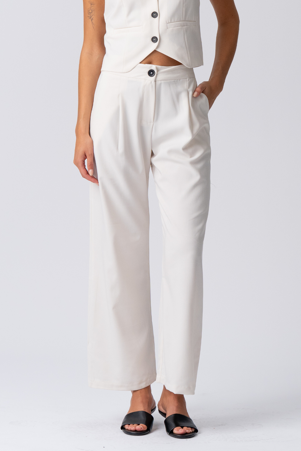 Natalie Pants - kevyt beige
