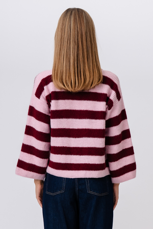 Josie Polo Knit - Pinkki/Burgundy
