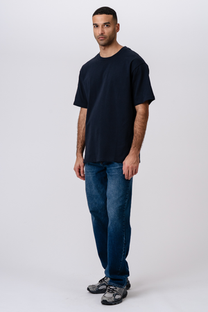 Heavy Boxfit T-paita - Navy