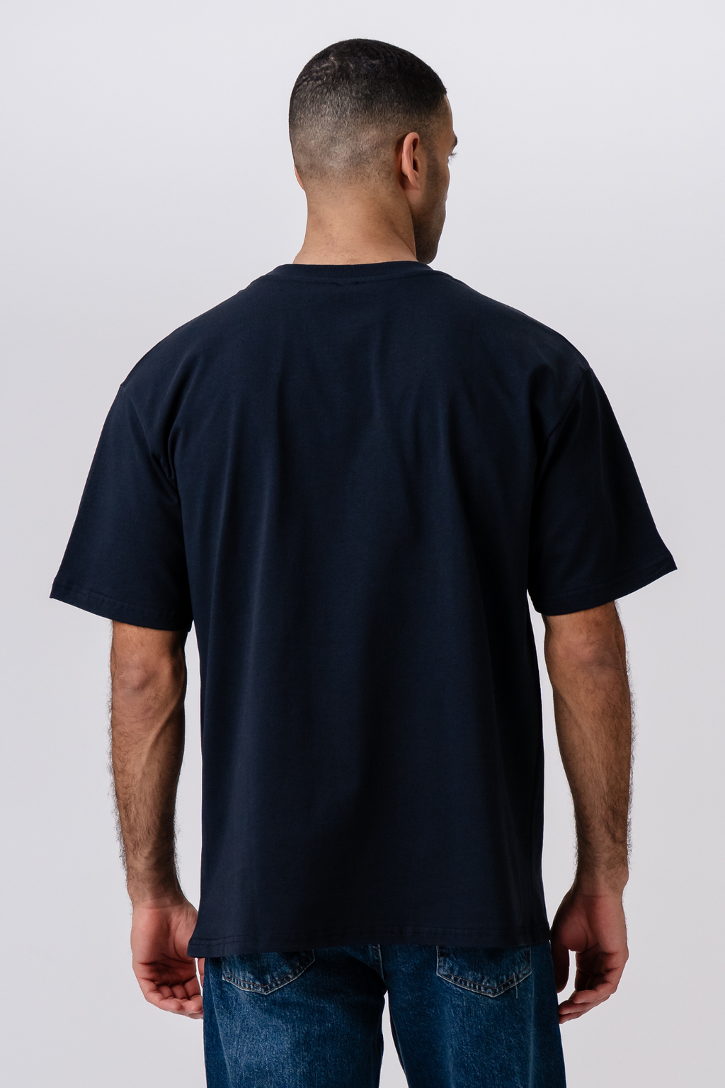 Heavy Boxfit T-paita - Navy