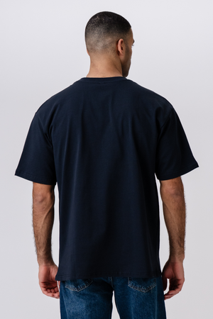 Heavy Boxfit T-paita - Navy