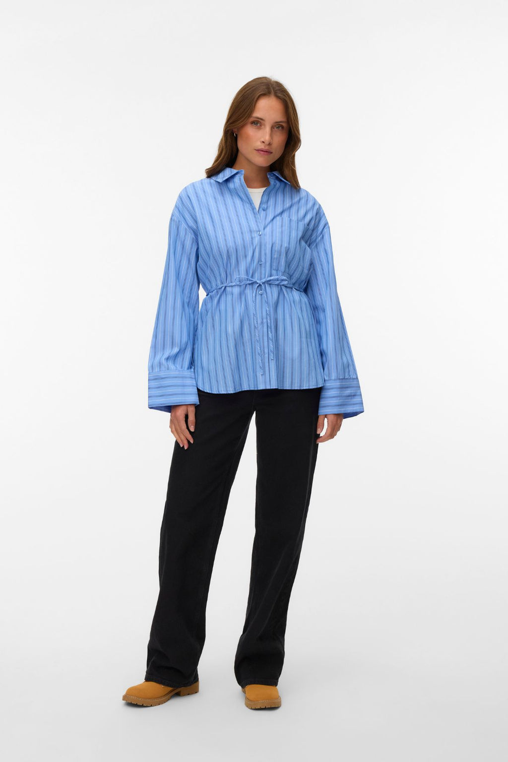 Gina Belt -paita - Provence Stripes: Navy Peony/Snow White