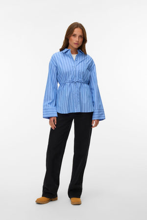 Gina Belt -paita - Provence Stripes: Navy Peony/Snow White