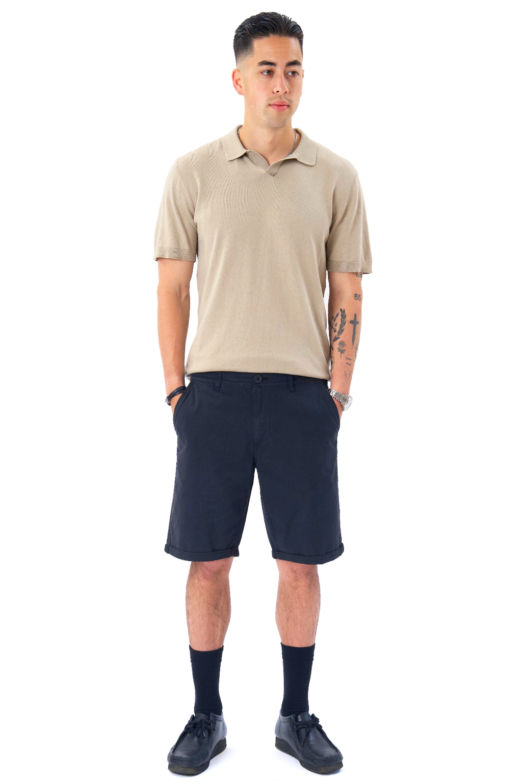 Chino Shorts - Musta