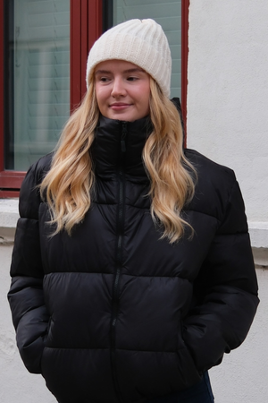 Ribbed Beanie - vaalea beige