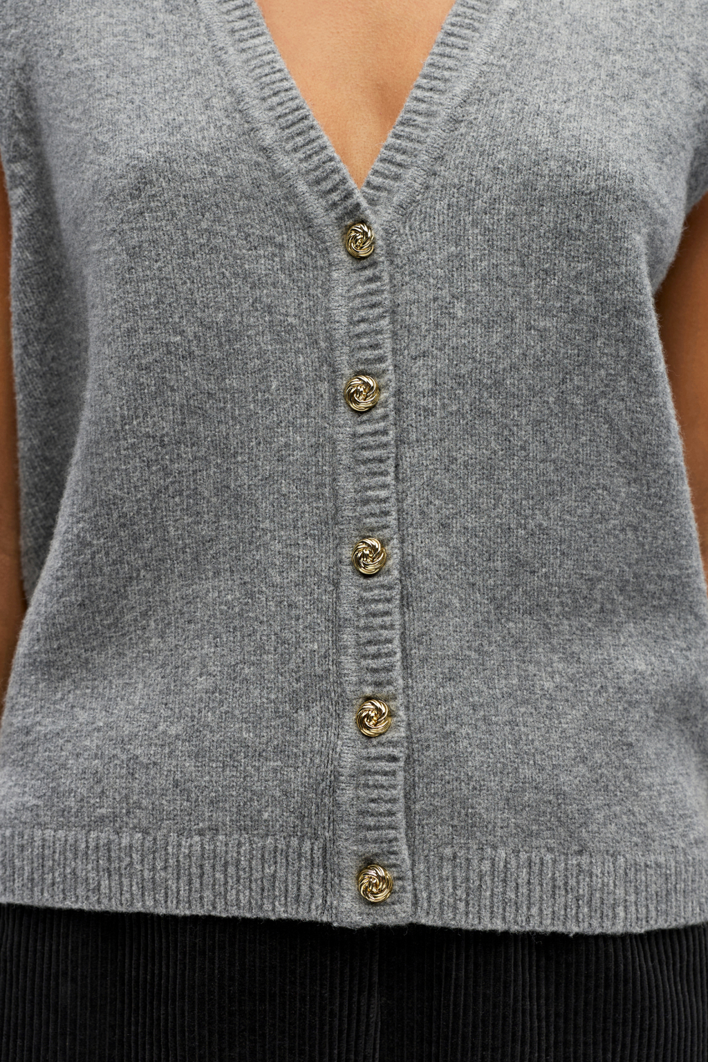 IVONA S/L Knit -liivi - Keskikokoinen Melange