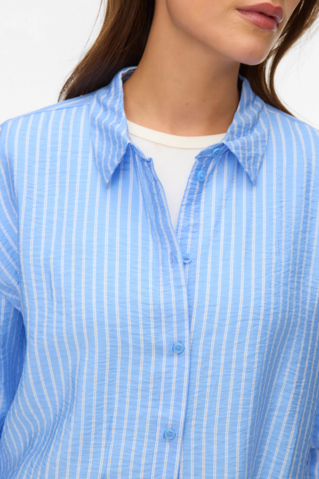Kaja Ls Shirt - Vista Blue Sandra